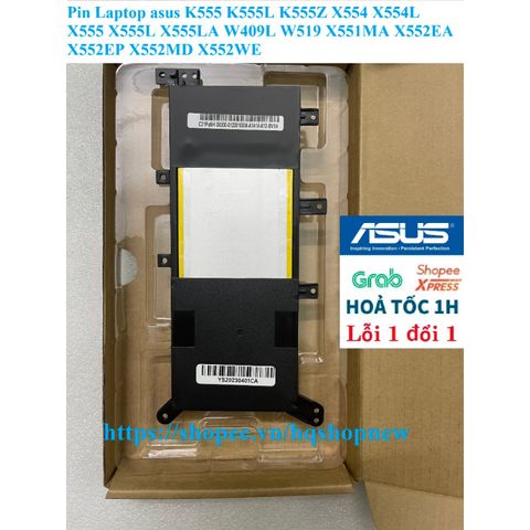 Pin Laptop Asus Chính Hãng - Tương Thích K555 K555L K555Z X554 X555 W409L W519 - Pin Mới 100% Bảo Hành Đổi Mới 100%