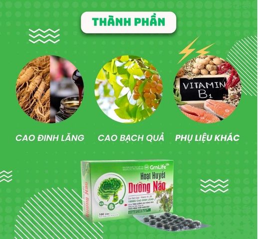 Viên Uống Bổ Não Đại Uy - Hỗ Trợ Hoạt Huyết và Cải Thiện Trí Nhớ - 100 Viên Hỗ Trợ Tuần Hoàn Não