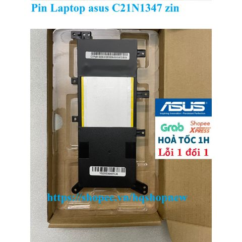 Pin Laptop Asus C21N1347 Chính Hãng - Pin 37W Đen Mới 100% - Bảo Hành Đổi Mới 100%