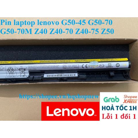 Pin Laptop Lenovo 4 Cell G50-45 G50-70 G50-70M Z40 Z40-70 Z40-75 Z50 - Đen, Mới 100%, Bảo Hành Chính Hãng