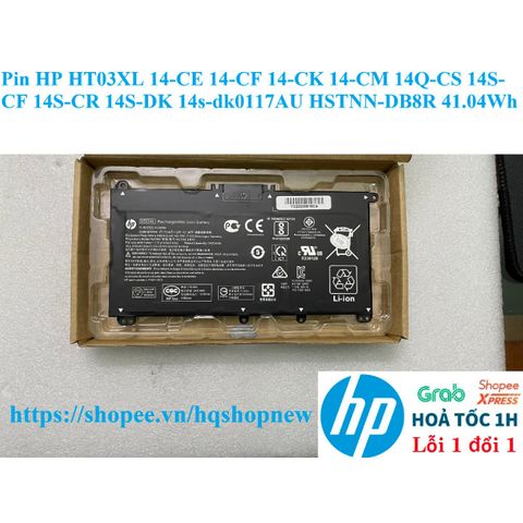 Pin Laptop HP HT03XL 41.04Wh cho các mẫu 14-CE, 14-CF, 14-CK, 14-CM, 14S-DK - Sản phẩm mới chính hãng, bảo hành nhanh chóng
