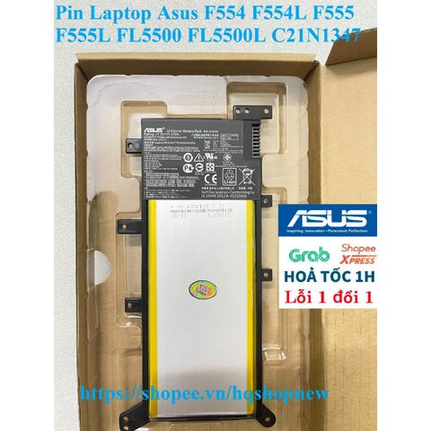 Pin Laptop Asus C21N1347 cho F554 F554L F555 F555L FL5500 FL5500L - Pin Chính Hãng Mới 100% - Bảo Hành Đổi Mới 100%