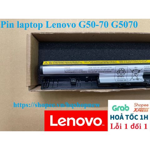 Pin Laptop Lenovo G50-70 G5070 - 4 Cell Đen, Hàng Mới 100%, Bảo Hành Đổi Mới, Phù Hợp Cho Máy Tính Xách Tay Lenovo