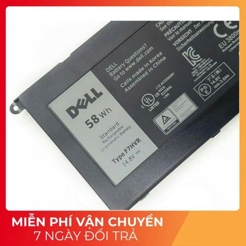 Pin Laptop Dell Inspiron 7537 - Pin Chính Hãng 58Wh Đen, Tương Thích với Các Dòng 7000 và 7537, Bảo Hành Nhanh Chóng