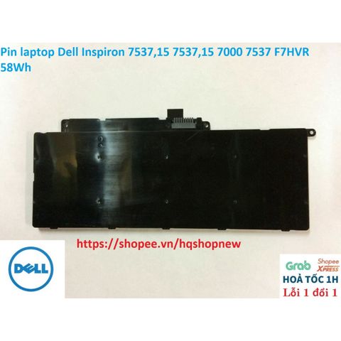 Pin Laptop Dell Inspiron 7537 - Pin Chính Hãng 58Wh Đen, Tương Thích với Các Dòng 7000 và 7537, Bảo Hành Nhanh Chóng