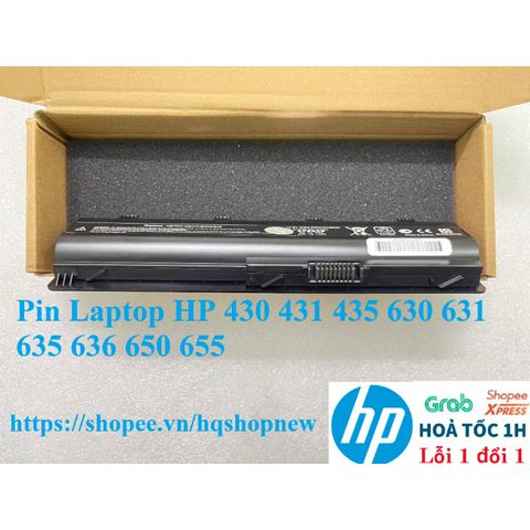 Pin Laptop HP 6 Cell Chính Hãng cho các Model 430, 431, 435, 630, 631, 635, 636, 650, 655 - Đen, Bảo Hành 100%