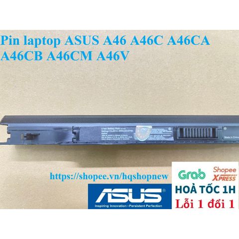 Pin Laptop ASUS A46 A46C A46CA A46CB A46CM A46V - 6 Cell Đen Chính Hãng, Bảo Hành 100% - Phụ Kiện Laptop Chất Lượng Cao