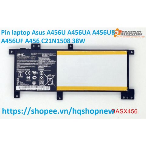 Pin laptop Asus A456U A456UA A456UB A456UF C21N1508 38W - Pin Liền Hàng Chính Hãng, Bảo Hành 100% Chất Lượng