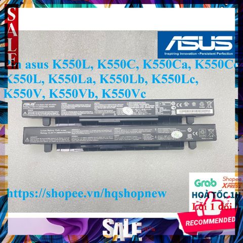 Pin Laptop ASUS Zin Cao Cấp cho K550L, K550C, K550Ca, K550Cc - 4 Cell, 2600mAh, Chất Lượng Tốt Nhất, Bảo Hành 100%