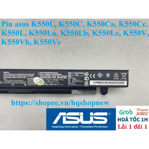 Pin Laptop ASUS Zin Cao Cấp cho K550L, K550C, K550Ca, K550Cc - 4 Cell, 2600mAh, Chất Lượng Tốt Nhất, Bảo Hành 100%