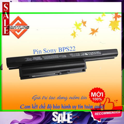 Pin Laptop Sony Vaio VGP-BPS22 VGP-BPS22A VGP-BPL22 - Pin Li-ion 5200mAh, Bảo Hành 09 Tháng, Phụ Kiện Chính Hãng