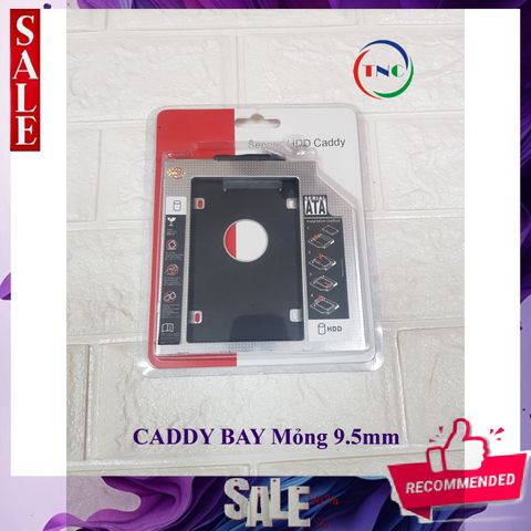 Khay Ổ Cứng Laptop Caddy Bay Mỏng 9.5mm Chuẩn SATA 3.0, Lắp Đặt SSD/HDD Thêm Cho Máy Tính Xách Tay