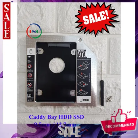 Khay Ổ Cứng Caddy Bay HDD SSD SATA 3 9.5mm/12.7mm Nhôm - Thêm Ổ Cứng Thứ 2 cho Laptop, Tương Thích Nhiều Thương Hiệu