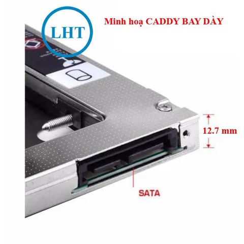 Khay Ổ Cứng Caddy Bay HDD SSD SATA 3 9.5mm/12.7mm Nhôm - Thêm Ổ Cứng Thứ 2 cho Laptop, Tương Thích Nhiều Thương Hiệu