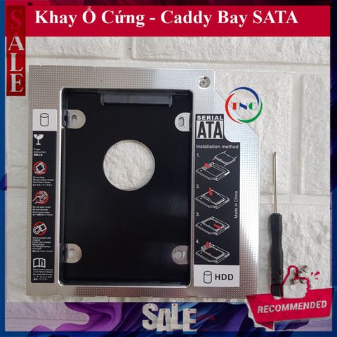 Khay Ổ Cứng Caddy Bay SATA3 9.5mm & 12.7mm - Phụ Kiện Laptop Nhôm Gắn Thêm SSD/HDD cho Máy Tính Xách Tay