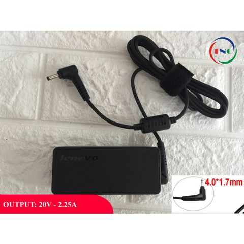 Sạc Laptop Lenovo Ideapad 20V-2.25A - Chân Nhỏ 4.0mm x 1.7mm - Bảo Hành 12 Tháng - Thay Thế cho 100-14IBY, 110-14ISK, 100-15IBD