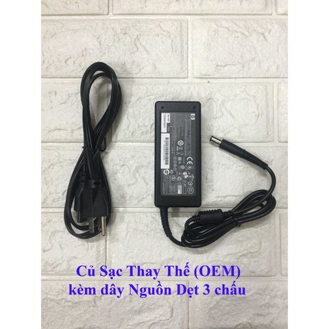 Sạc Laptop HP Chân Kim To 18.5V 3.5A - Adapter Tròn Chất Lượng Cao Kèm Dây Nguồn - Bảo Hành 12 Tháng