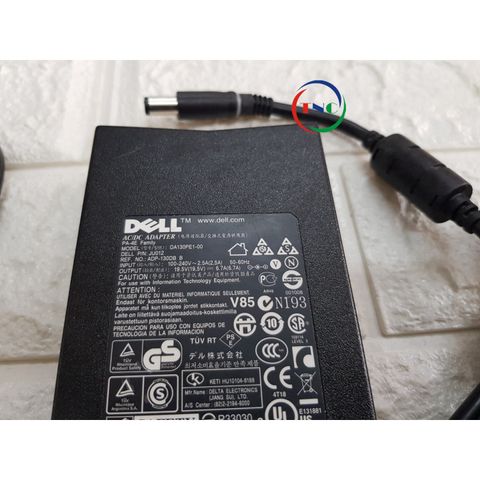 Sạc Laptop Dell 19.5V 6.7A 130W Chính Hãng - Adapter Đen Slim Dành cho E6530s, XPS 15 và Nhiều Model Khác