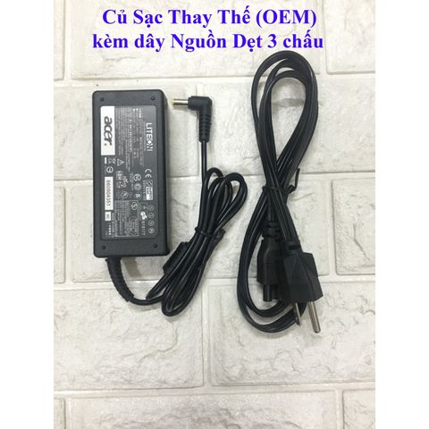 Sạc Laptop Acer 19V 3.42A 65W Nhập Khẩu - Adapter Chất Lượng Cao, Bảo Hành 12 Tháng, Thay Thế An Toàn
