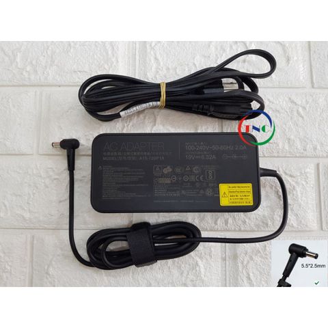 Sạc Laptop Asus Gaming 19V 6.32A (120W) Chân Thường Đen - Thích Hợp GL551, GL552, G73, N550 - Phụ Kiện Chất Lượng Cao