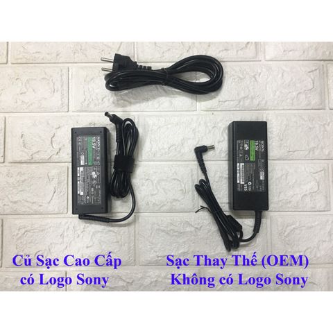 Sạc Laptop Sony 19.5V - 3.9A - 65W Nhập Khẩu, Adapter Chất Lượng Cao Kèm Dây Nguồn - Bảo Hành 12 Tháng