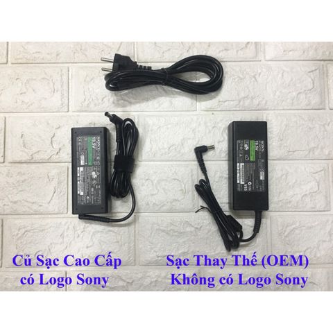 Sạc Laptop Sony 19.5V - 3.9A - 65W Nhập Khẩu, Adapter Chất Lượng Cao Kèm Dây Nguồn - Bảo Hành 12 Tháng