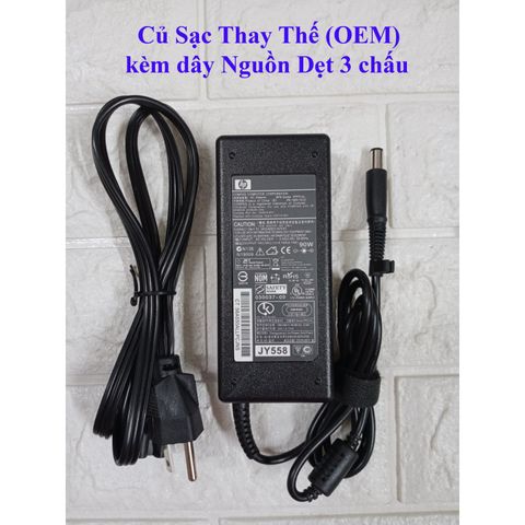 Sạc Laptop HP 19V 4.74A 90W Chân Kim To - Thay Thế cho HP 8460 8470 8560P 8570P, Bảo Hành 12 Tháng