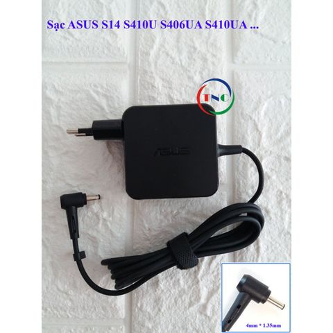 Sạc Laptop ASUS VivoBook S14 S410U S406UA 4.0mm x 1.35mm - Chân Nhỏ, Chất Lượng Cao, 12 Tháng Bảo Hành