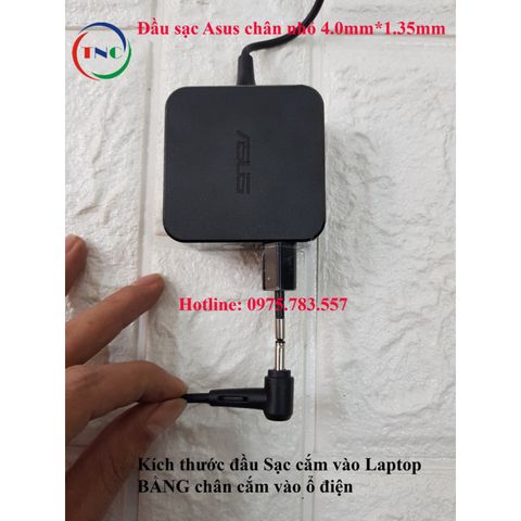 Sạc Laptop ASUS VivoBook S14 S410U S406UA 4.0mm x 1.35mm - Chân Nhỏ, Chất Lượng Cao, 12 Tháng Bảo Hành