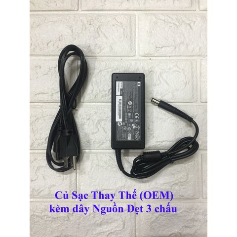Sạc Laptop HP Probook 4420s 4430s 4530 - 18.5V 3.5A 65W Chân Kim To, Dây Nguồn Kèm, Hàng Nhập Khẩu, Bảo Hành 12 Tháng
