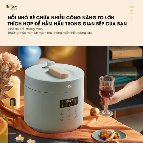 Nồi Áp Suất Bear 2.5L SB-AS25L - Đa Chức Năng, Thông Minh, An Toàn, Dễ Dàng Nấu Ăn Tại Nhà