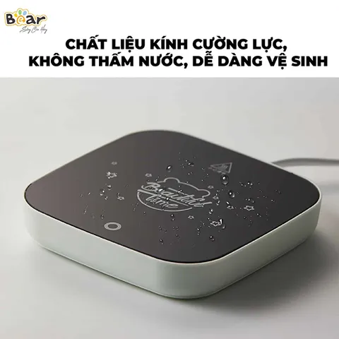 Đế làm nóng Bear DRBD-C16J5 - Tiết kiệm năng lượng 16W, cảm biến nhiệt an toàn cho bếp từ, phù hợp nhiều chất liệu gốm, sứ, thủy tinh