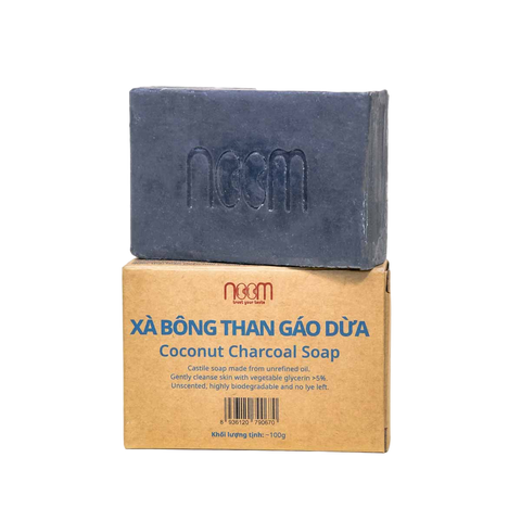Xà Bông Than Gáo Dừa Noom 100g - Sản Phẩm Tự Nhiên Hỗ Trợ Mụn Lưng, Làm Sạch Da, Detox Thoáng Mát, Dành Cho Mọi Loại Da