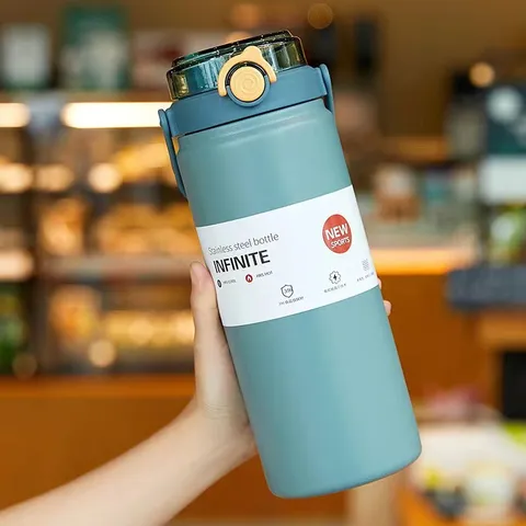 Bình Giữ Nhiệt Inox 316 Chính Hãng 1000ML - Chống Rò Rỉ, Có Ống Hút Tiện Lợi, Phong Cách Sang Trọng, Dùng Cho Học Sinh, Văn Phòng