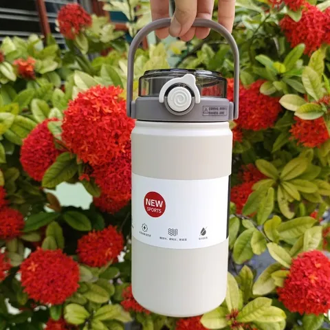 Bình Giữ Nhiệt Inox 316 Chính Hãng 1000ML - Chống Rò Rỉ, Có Ống Hút Tiện Lợi, Phong Cách Sang Trọng, Dùng Cho Học Sinh, Văn Phòng