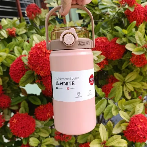 Bình Giữ Nhiệt Inox 316 Chính Hãng 1000ML - Chống Rò Rỉ, Có Ống Hút Tiện Lợi, Phong Cách Sang Trọng, Dùng Cho Học Sinh, Văn Phòng