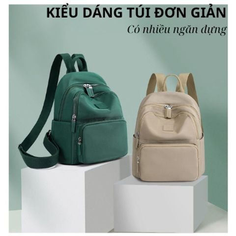 Balo Nữ Mini Thời Trang - Chất Nylon Chống Nước, Nhỏ Gọn, Tiện Lợi, Phong Cách Trẻ Trung, 9 Màu Cá Tính