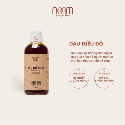 Dầu Điều Đỏ 100ml Noom - Màu Thực Phẩm Tự Nhiên Tạo Màu Đỏ Đẹp Mắt Cho Món Ăn, An Toàn Cho Sức Khỏe