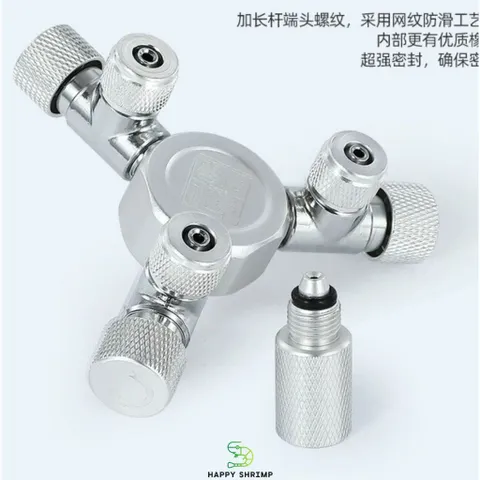 Van Chia CO2 ZRDR Chính Hãng - Phụ Kiện Thủy Sinh Chia 2 Chia 3 Tiết Kiệm Không Gian Cho Hồ Cá Thủy Sinh