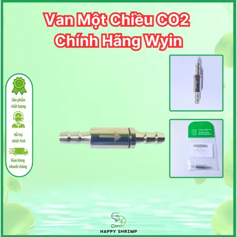 Van CO2 Một Chiều INOX Chính Hãng Wyin - Phụ Kiện Thủy Sinh Chống Nước, Hướng Dẫn Chảy CO2 An Toàn
