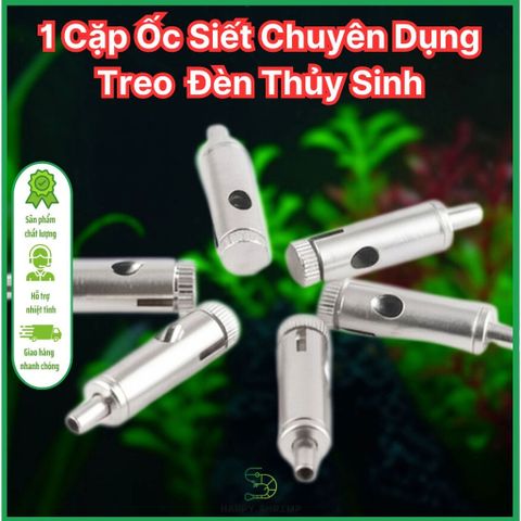 Cặp Ốc Siết Đèn LED Thủy Sinh - Dụng Cụ Treo Đèn Chuyên Dụng Có Lỗ Xỏ Ngang, Tiện Lợi Trong Nhà và Vườn