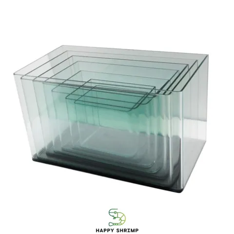 Hồ Đúc Uốn Cong Cạnh Kính Siêu Trong - Bể Thủy Sinh, Cá Cảnh, Nuôi Tép Đẹp Mắt, Kích Thước Đa Dạng 30-60cm