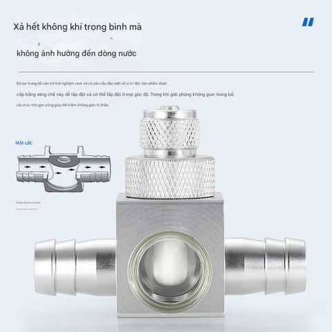 Bộ trộn CO2 Wyin chữ T chuyên dụng cho hồ cá - Thiết bị lọc thùng cỡ phi 16, chính hãng ZRDR, hiệu suất cao cho cây thủy sinh