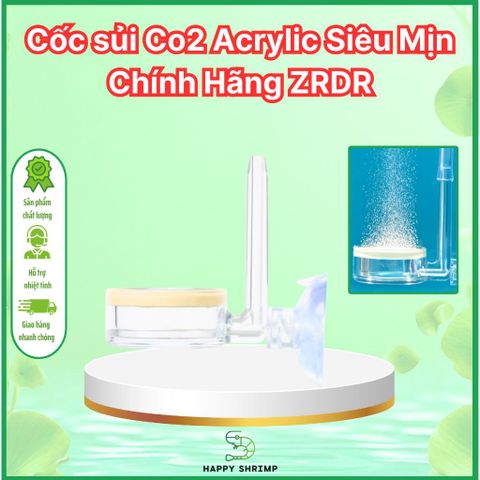 Cốc sủi Co2 Acrylic Siêu Mịn Chính Hãng ZRDR | Cốc Sủi Co2 Trong Suốt