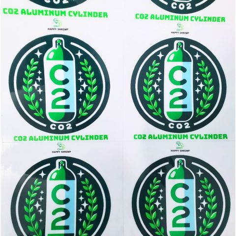 Decal Trong Suốt Chống Nước Dán Bình CO2 12x12cm - Miếng Dán Trang Trí Bền, Sắc Nét và Dễ Dàng Sử Dụng ngoài Trời