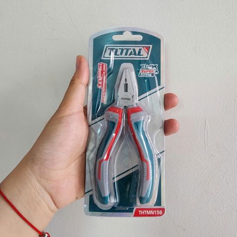 Kìm Điện Mini Total THTMN156 - Dài 150mm, Cán Cách Điện, Lưỡi Cắt Sắc, Dụng Cụ Sửa Chữa Điện Dân Dụng Hàng Chính Hãng