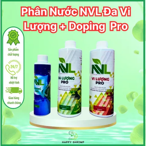Bộ Phân Nước NVL Đa Vi Lượng 300ml & Doping 150ml - Dinh Dưỡng Thiết Yếu Cho Cây Thủy Sinh Khỏe Mạnh Tại Nhà