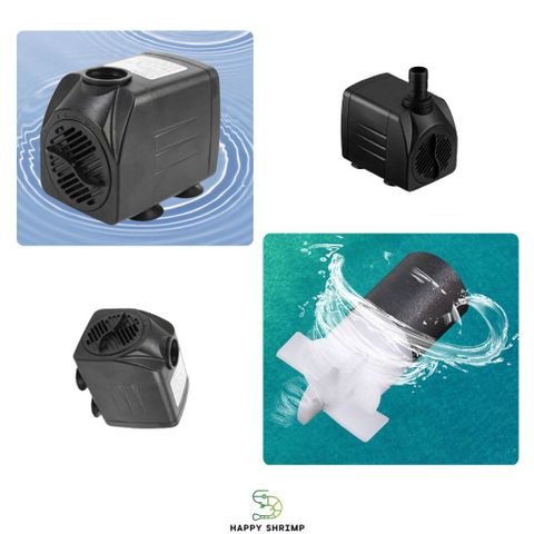 Máy Bơm Chìm Mini 2,5W 3W 4W 5W 8W Có Dây Cắm - Bơm Hồ Cá, Terrarium, Thác Nước An Toàn, Hiệu Quả, Ấm Áp