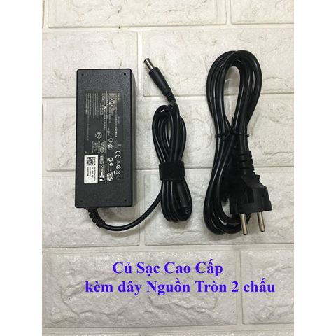 Sạc Laptop Dell 19.5V 4.62A 90W Chân Tròn To 7.4x5.0mm - Chính Hãng Kèm Dây Nguồn, Tương Thích với Latitude, Inspiron, Vostro