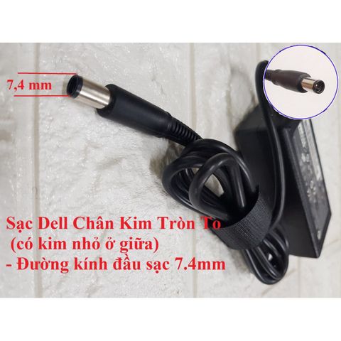 Sạc Laptop Dell 19.5V 4.62A 90W Chân Tròn To 7.4x5.0mm - Chính Hãng Kèm Dây Nguồn, Tương Thích với Latitude, Inspiron, Vostro